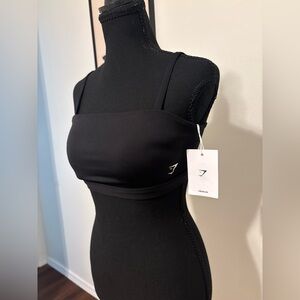 -SOLD-Gymshark Black Cut Out Bandeau